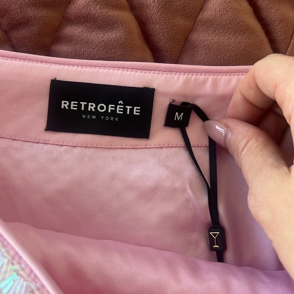 RETROFETE Sima Skirt in Iridescent Pink Ombre- Medium - Picture 4 of 9
